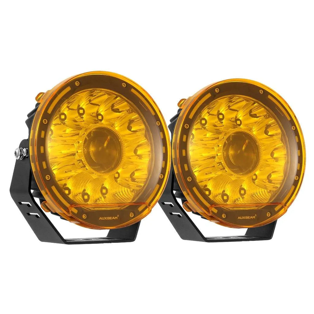 (2pcs/set) 7 Inch 230W 33332LM 360-PRO Series Custom Lens Offroad LED Driving Lights Amber/Black Covers(Optional) for FORD F150 F250