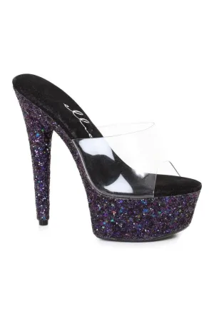 609-SERENITY Stripper Slide | Black Rhinestones