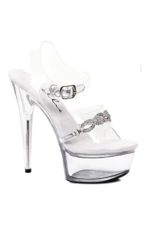 609-TIFFANY Platform Sandal  | Clear Vinyl