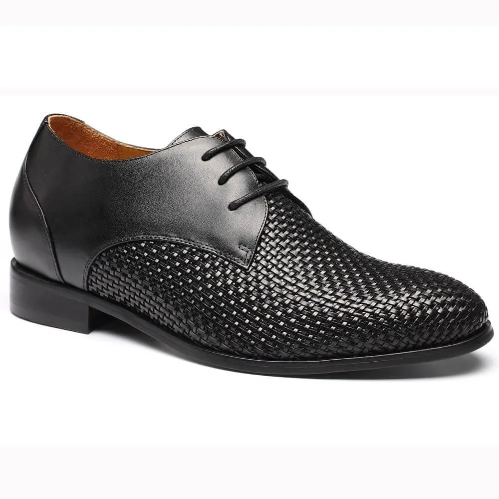 7.5 CM / 2.95 Inches Taller - CMR CHAMARIPA Custom Men Taller Shoes Woven Leather Dress Shoes