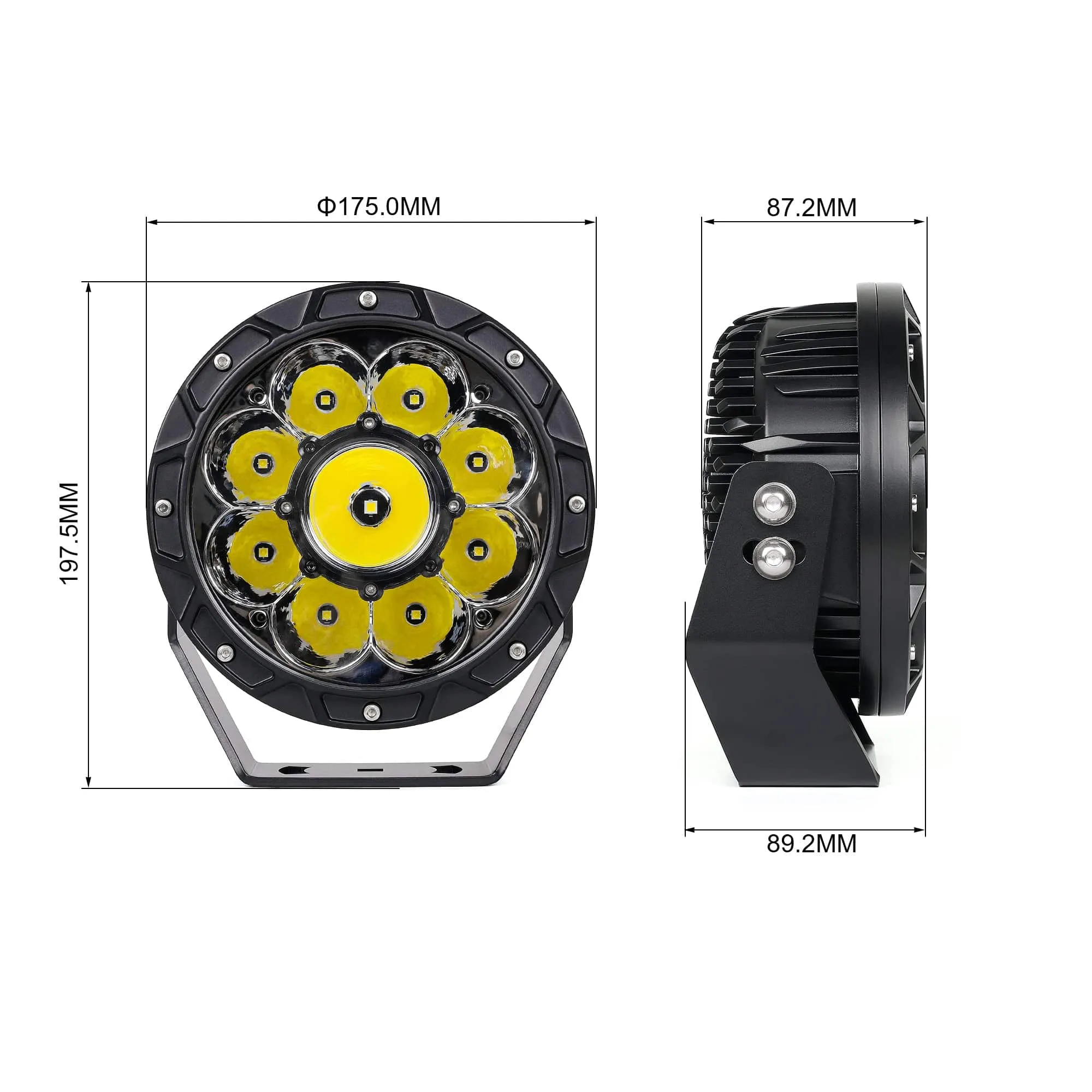 7" 60W LED Driving Lights | IP67 | R7's Rockarmor