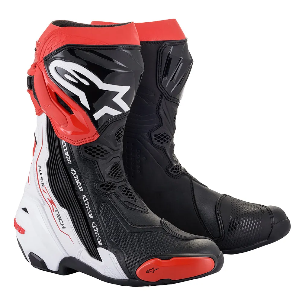 Alpinestars Supertech-R Black/White/Red Motorcycle Race Boots