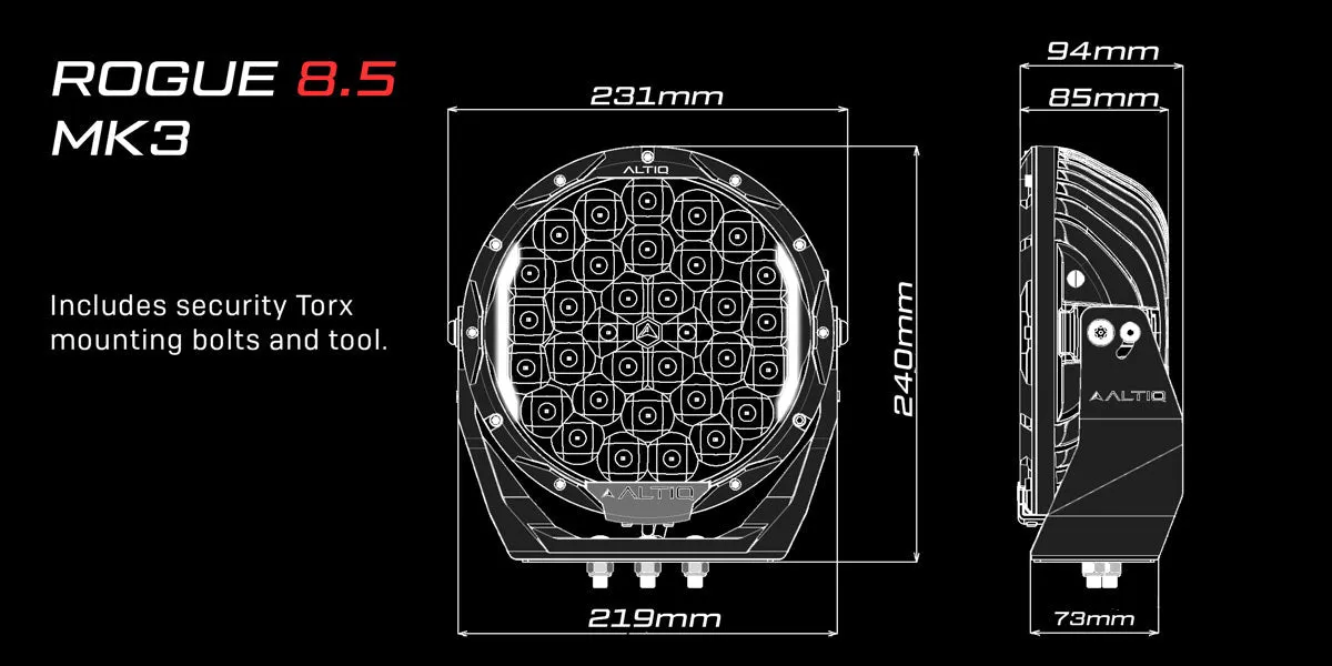 Altiq Rogue 8.5" MK3 LED Driving Light - SINGLE LIGHT