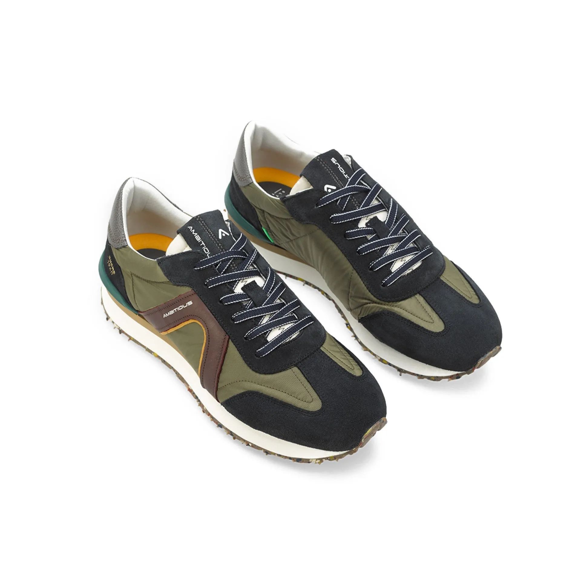 Ambitious Rhome Retro Runner Mens Sneaker Navy Khaki