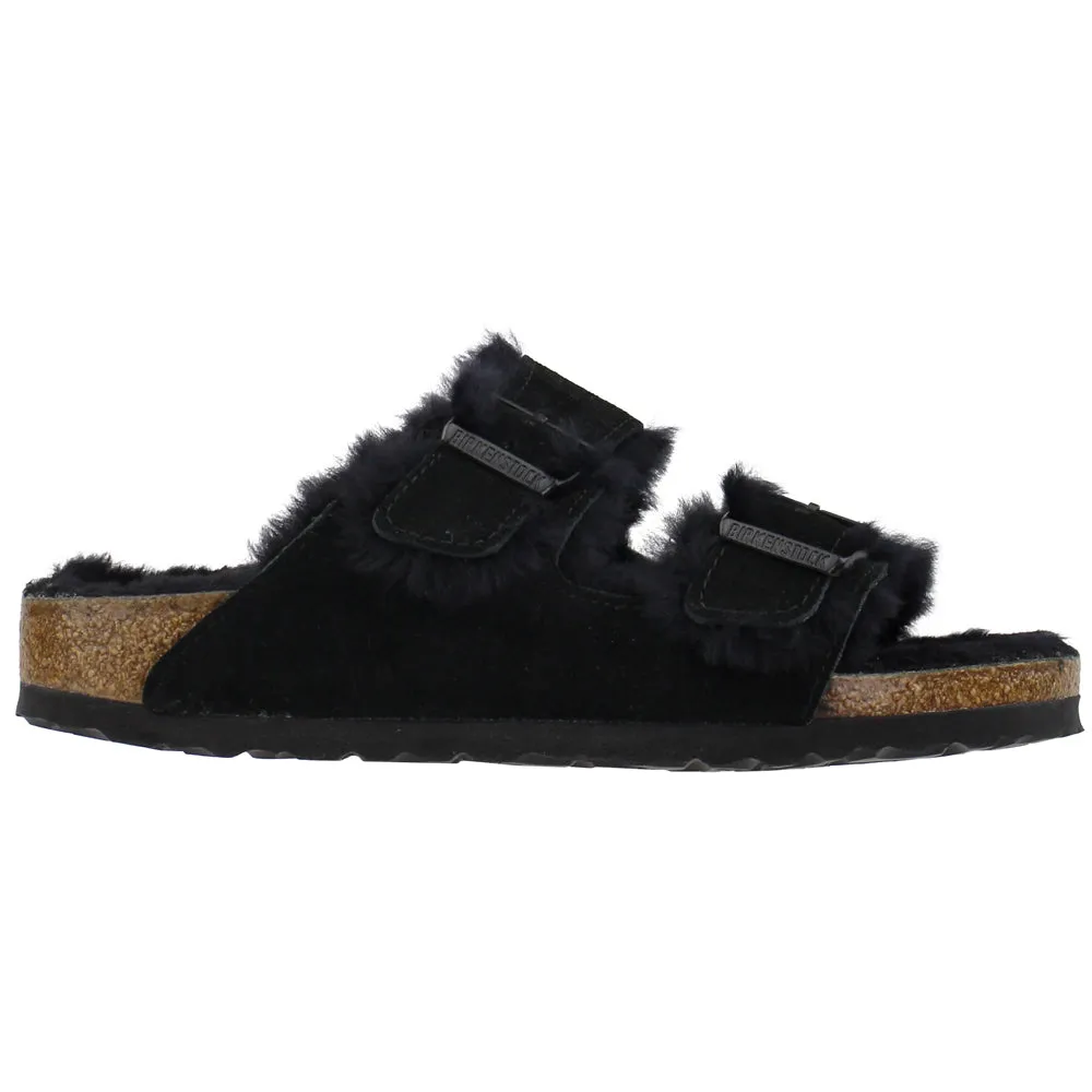 Arizona Shearling Suede Footbed Sandals