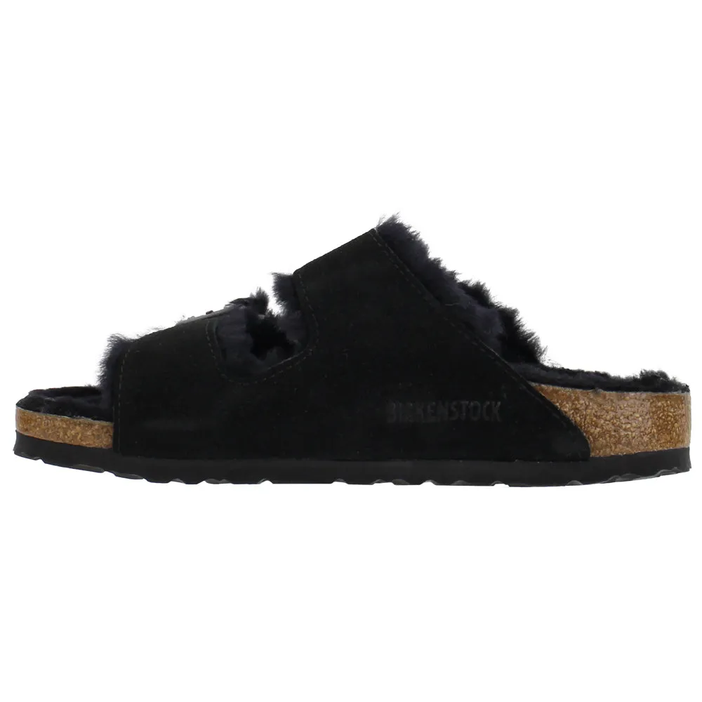 Arizona Shearling Suede Footbed Sandals