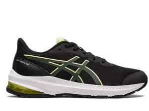 Asics Gel Gt1000 12 GS Kids Running Shoe (Black/Rain Forest)