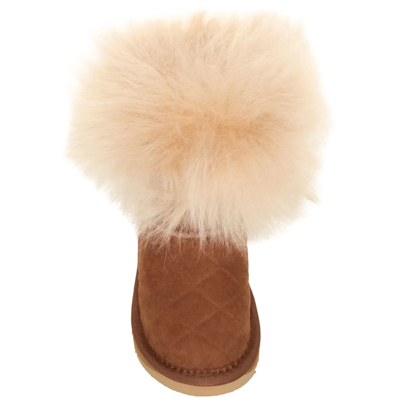 Australia Luxe Women's Foxy Shearling Short Boots in Chestnut Quilt