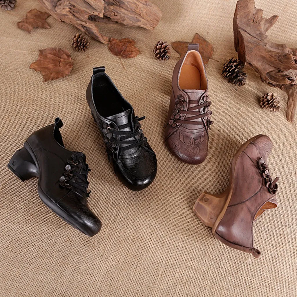 Autumn Winter Handmade Leather Casual Retro Vintage Shoes | Gift Shoes