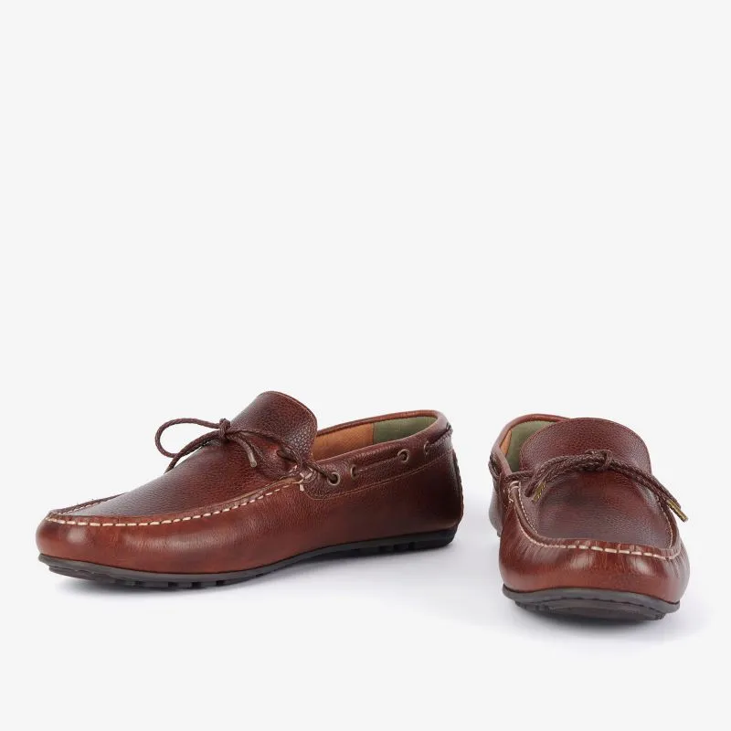 Barbour Jenson Leather Mens Driving Shoe - Cognac