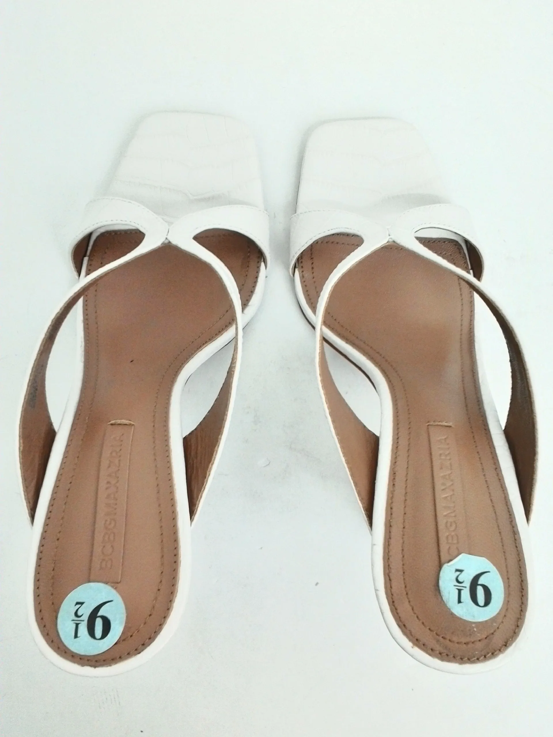 BCBGMaxazria Women's White Mule Sandals Size 8.5