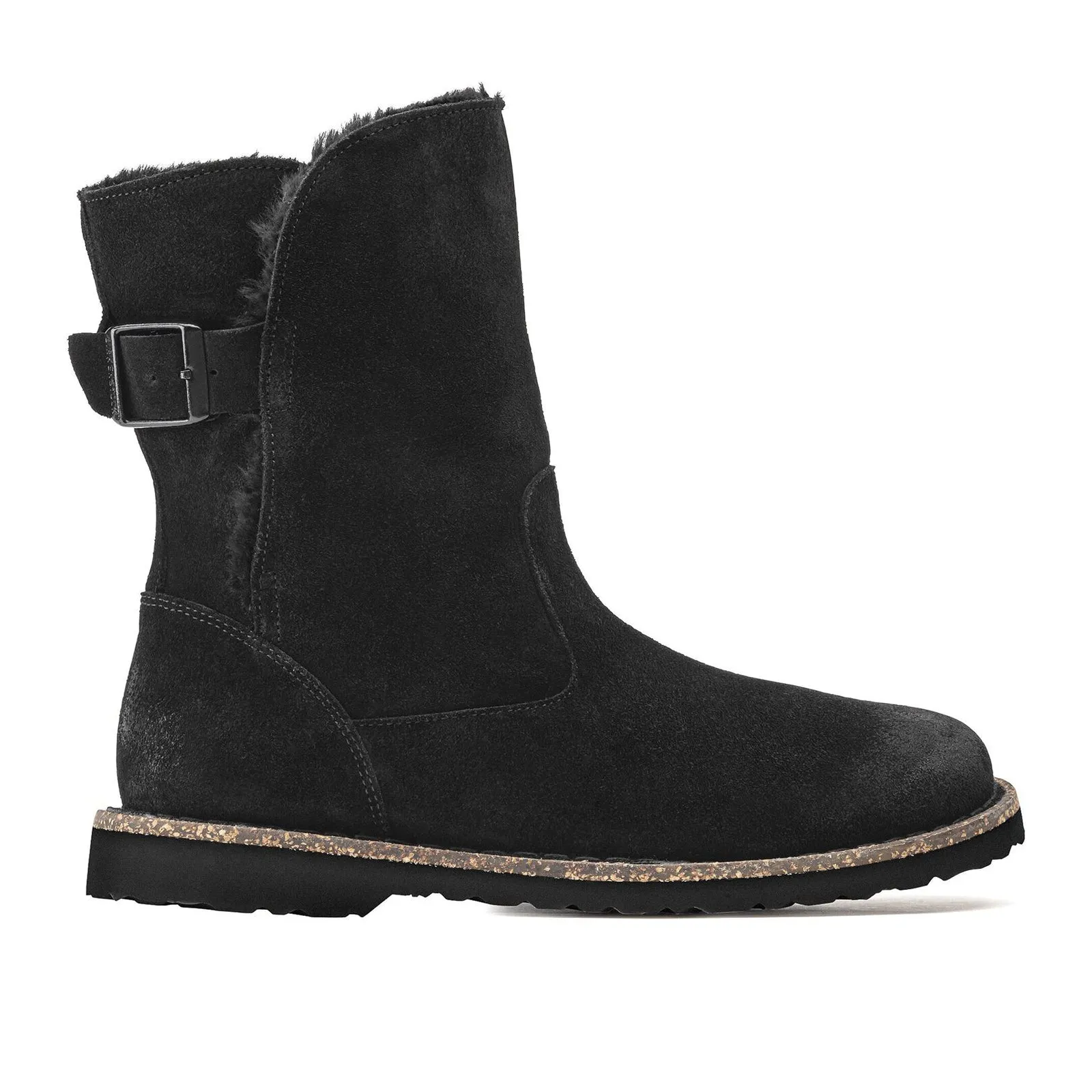 Birkenstock Uppsala Boot (Women) - Black Suede/Black Shearling