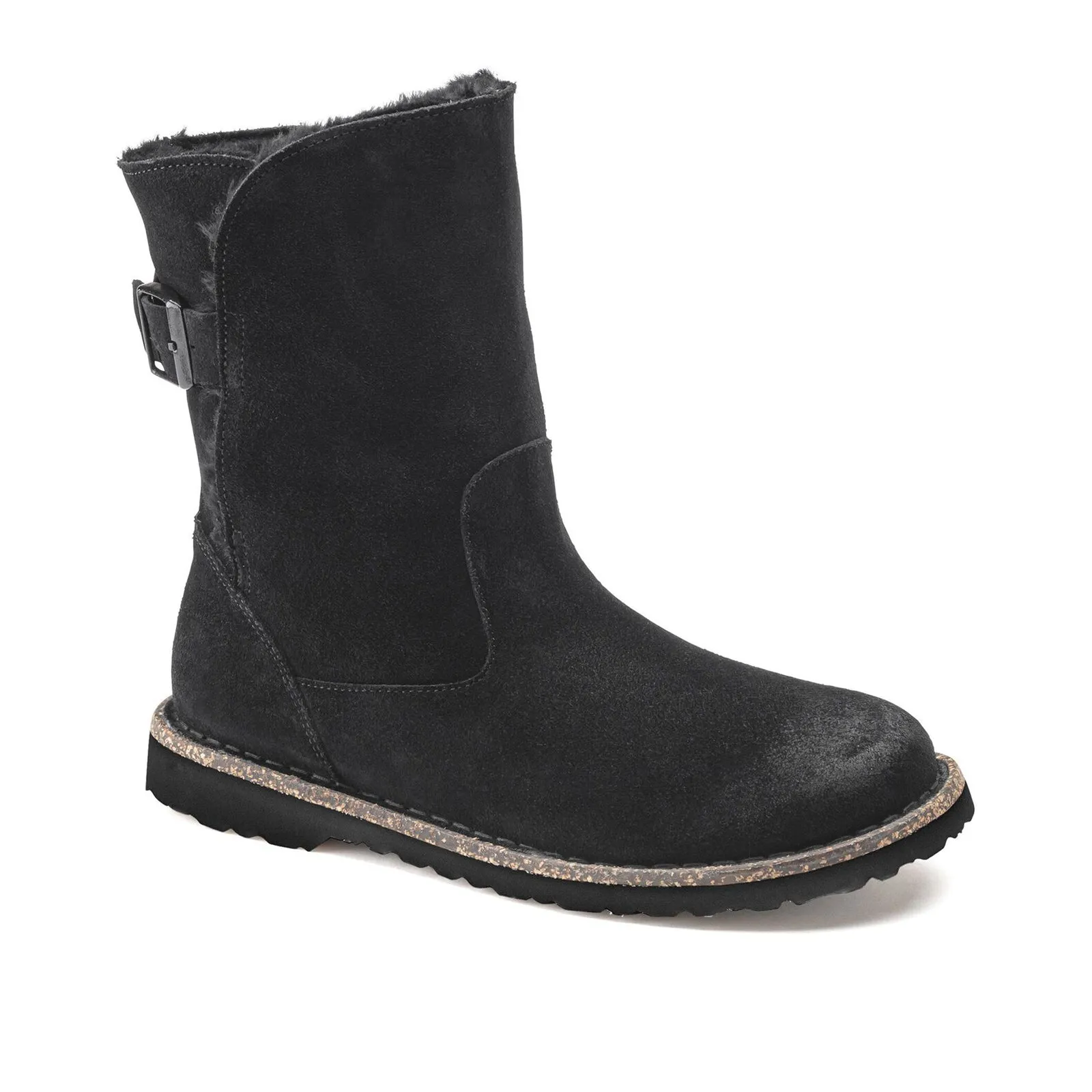 Birkenstock Uppsala Boot (Women) - Black Suede/Black Shearling