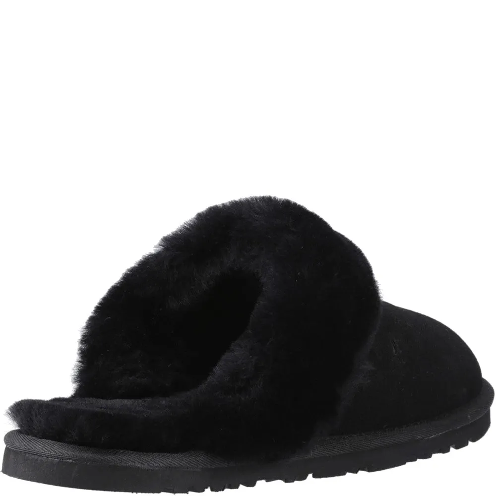 Black Samantha Mule Slippers