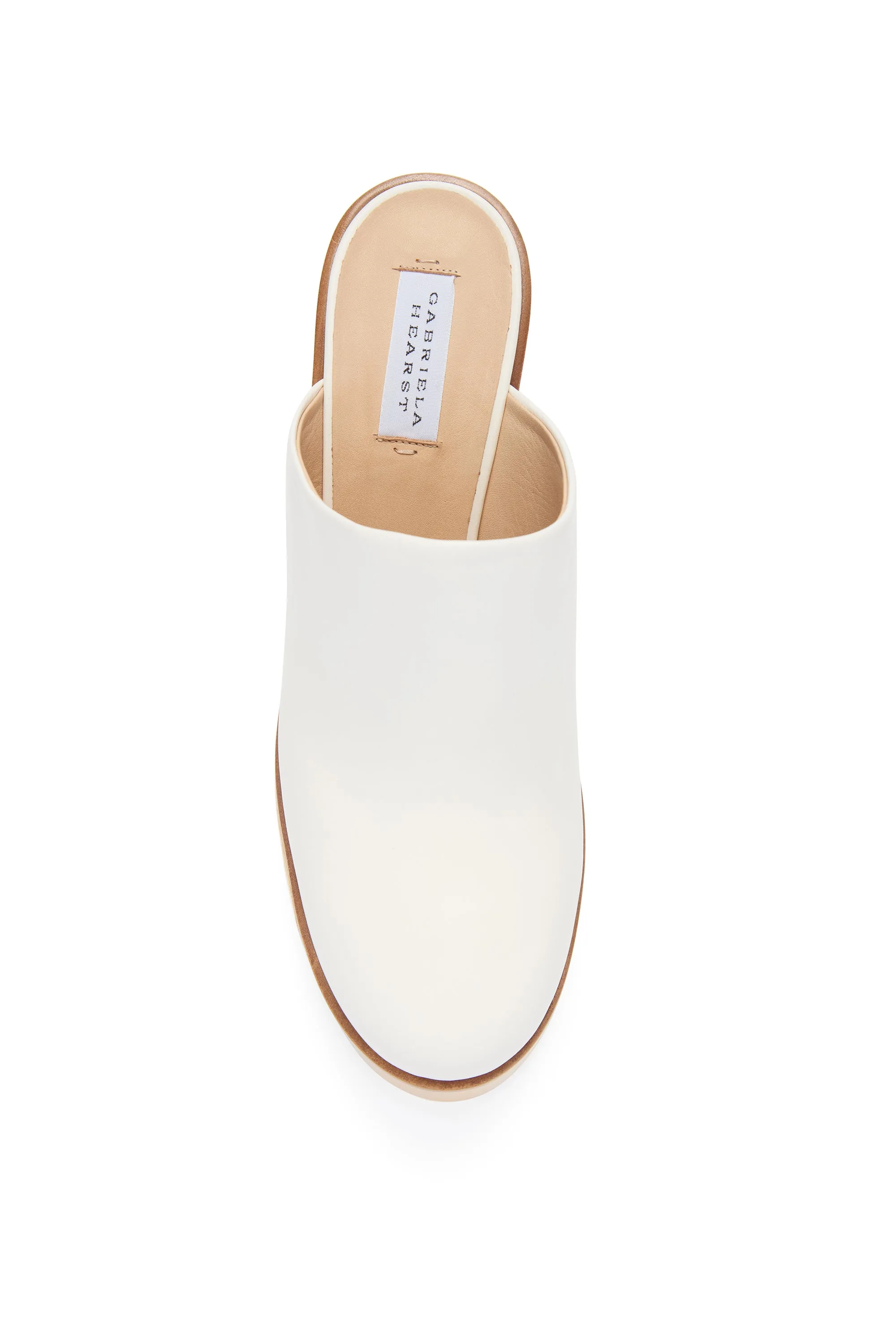 Blake Platform Mule in Ivory Leather