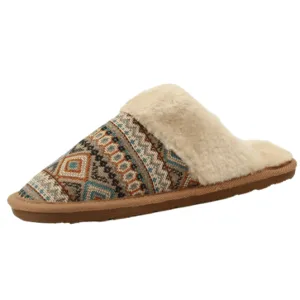 Blazin Roxx Women's Aztec Print Faux Sherling Lined Slippers 5729497