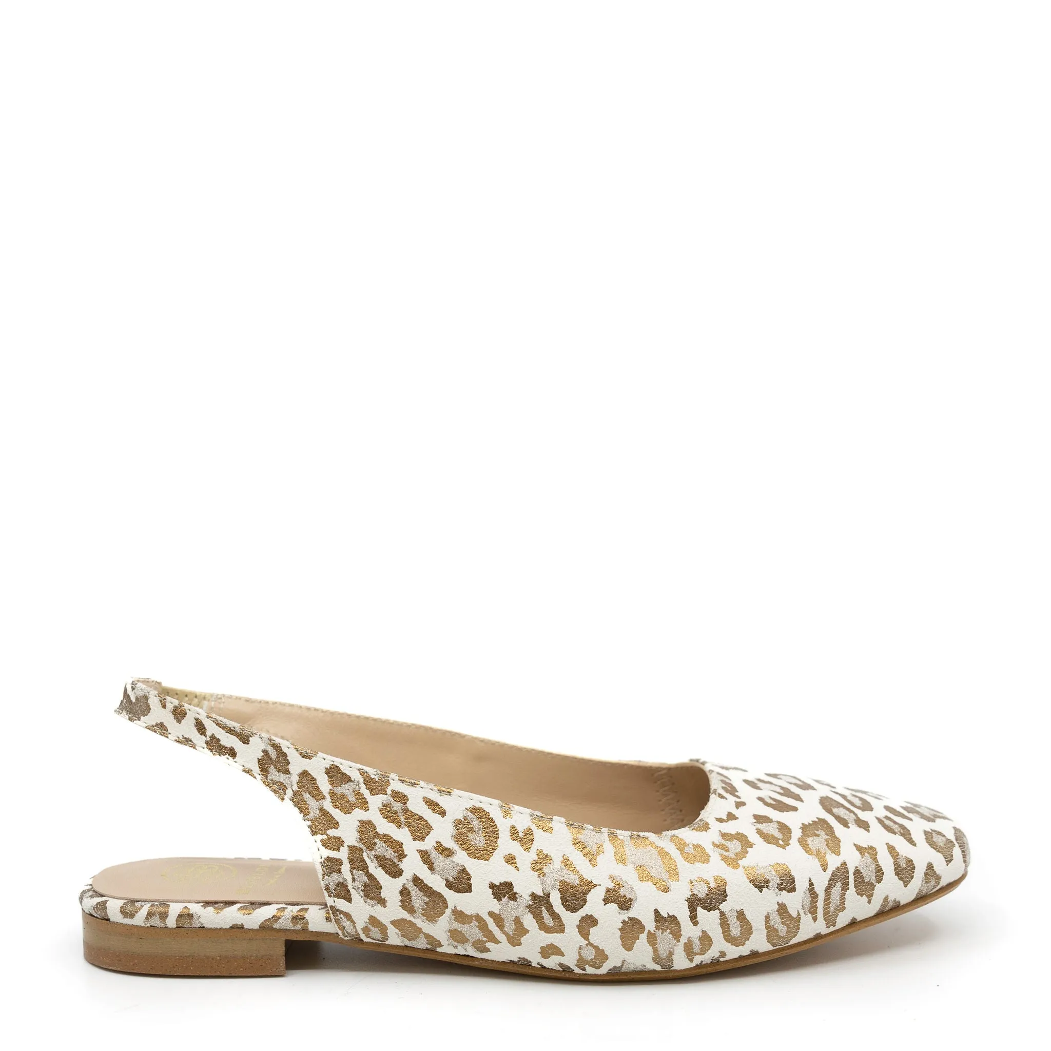 Blublonc Leopard Metallic Slingback