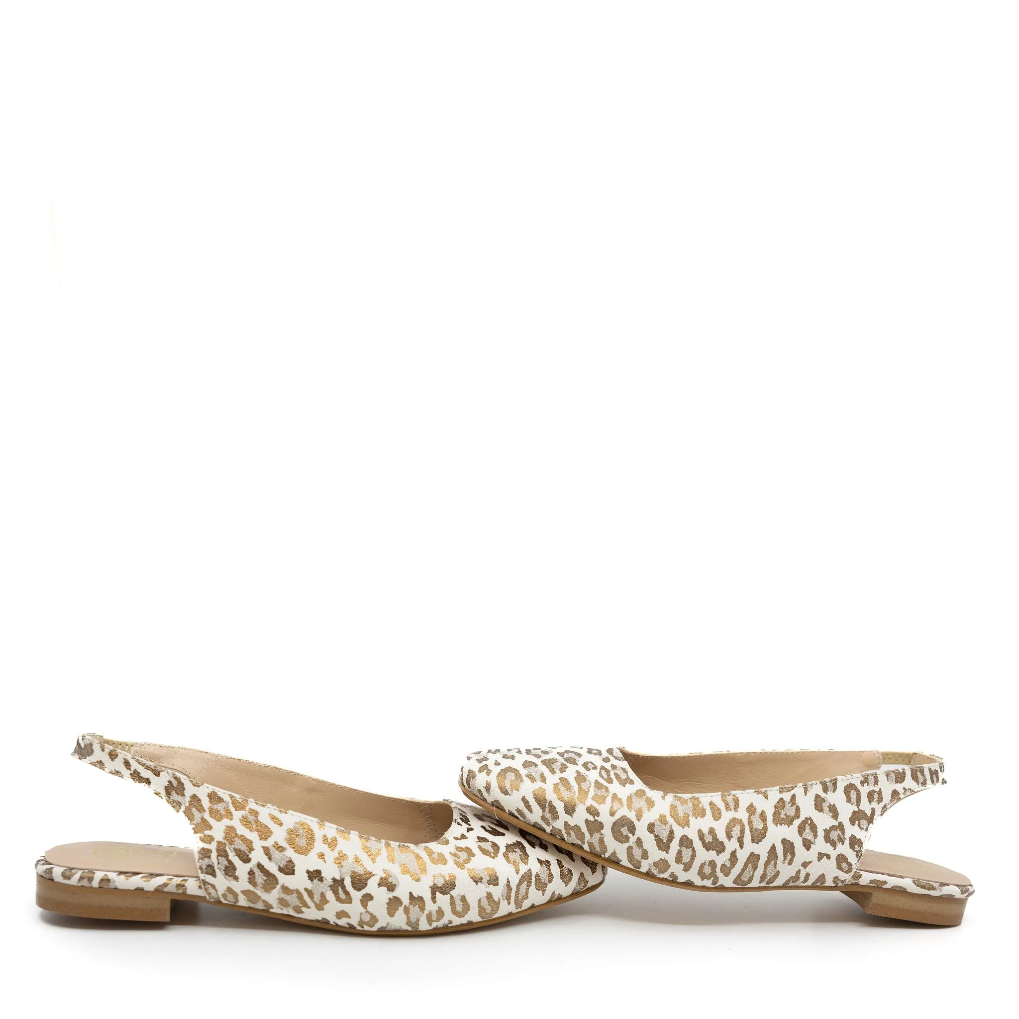 Blublonc Leopard Metallic Slingback