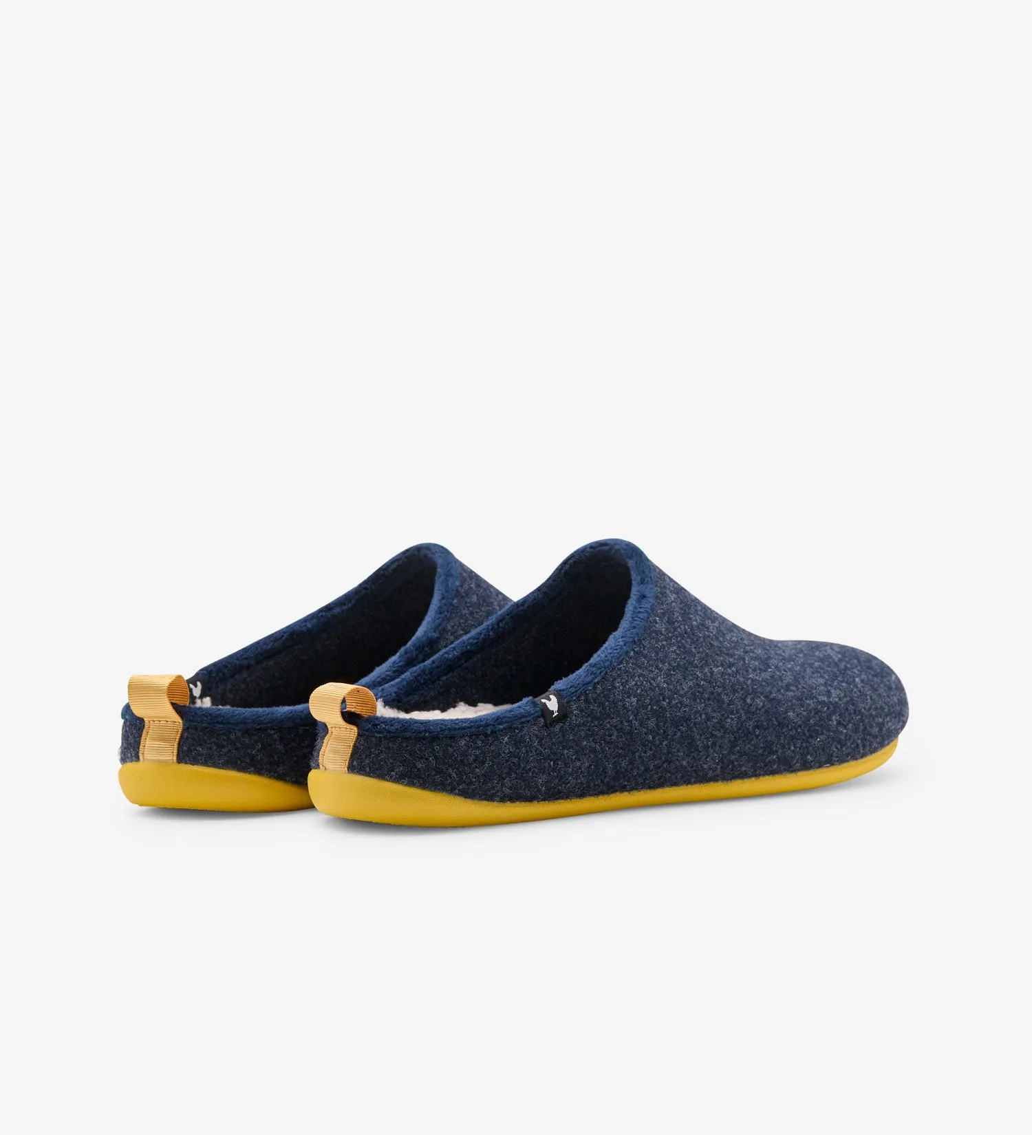 Borj eco felt mule slippers, contrast rubber soles