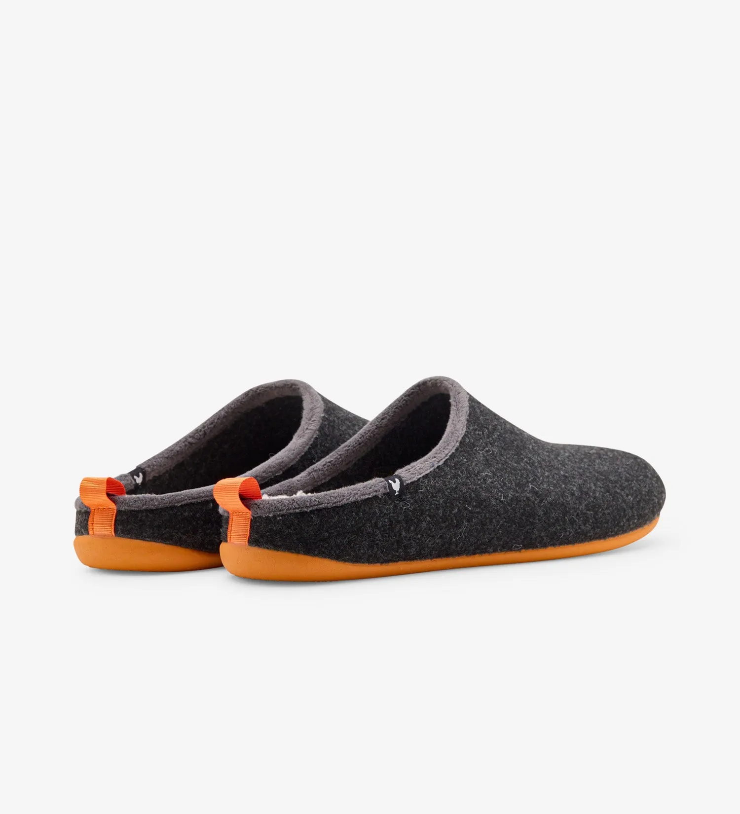 Borj eco felt mule slippers, contrast rubber soles