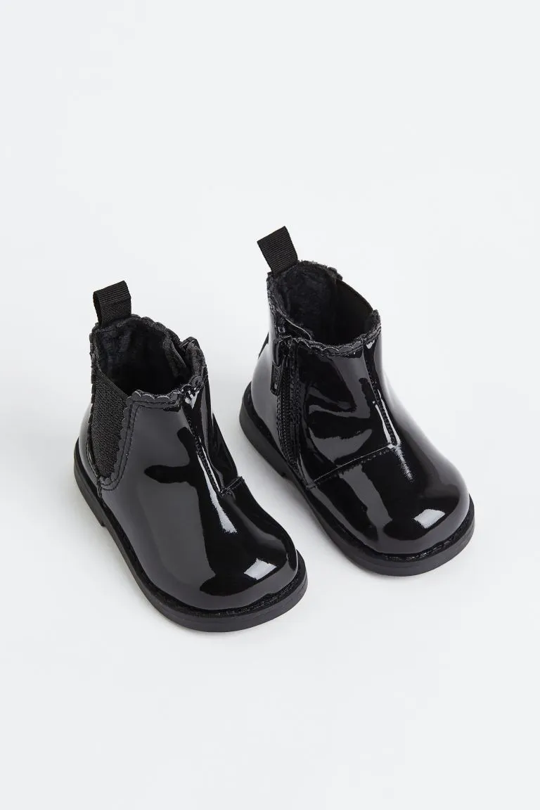 Botines charol negros H&M botas niña bebe niña