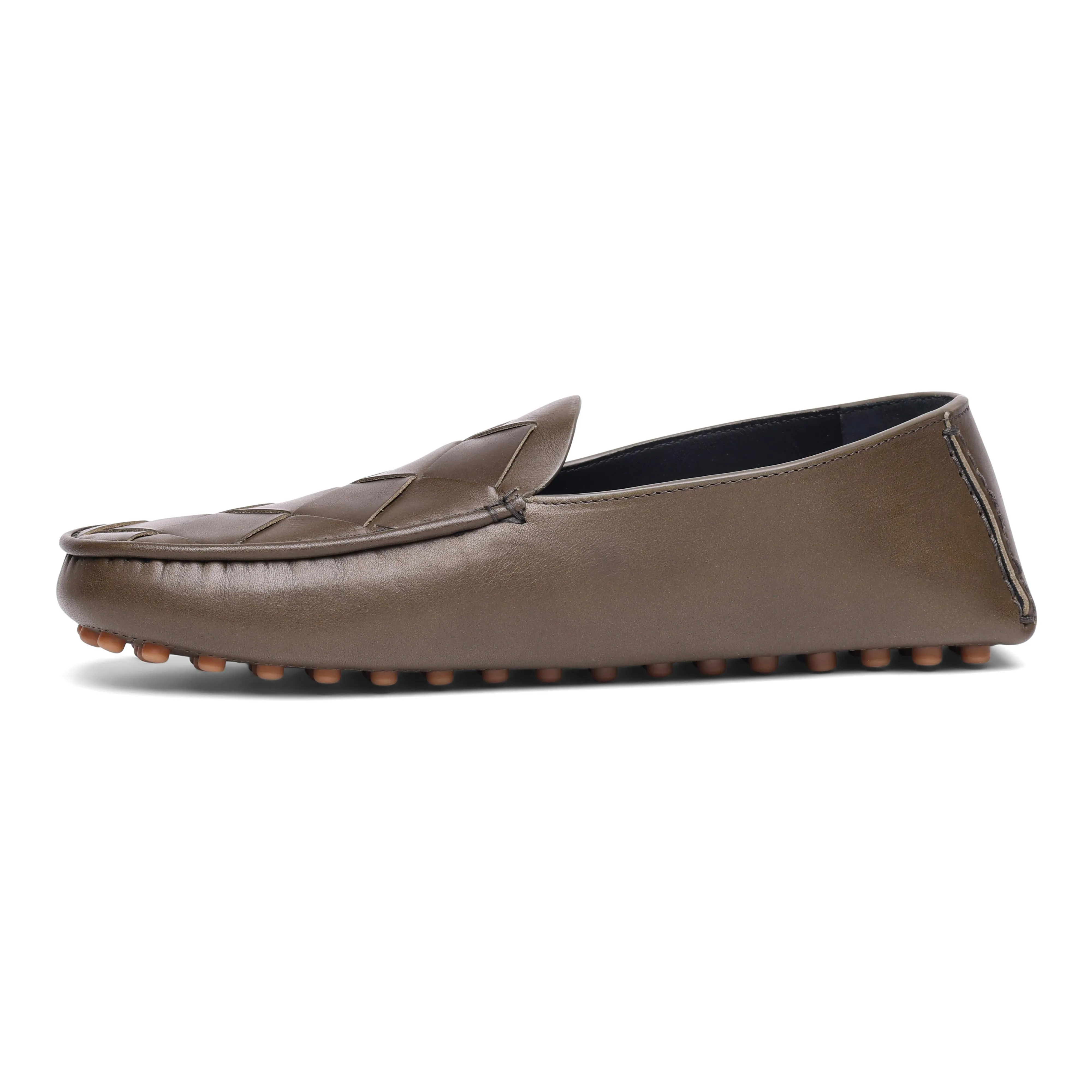 Bottega Veneta Leather Intrecciato Driving Slippers