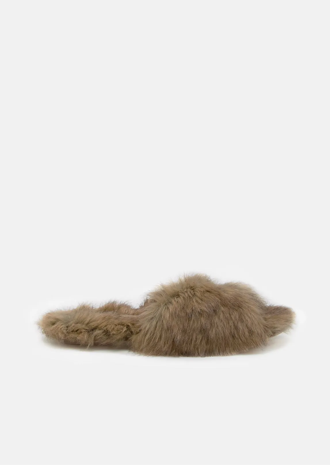 Bow Long Fur Mule