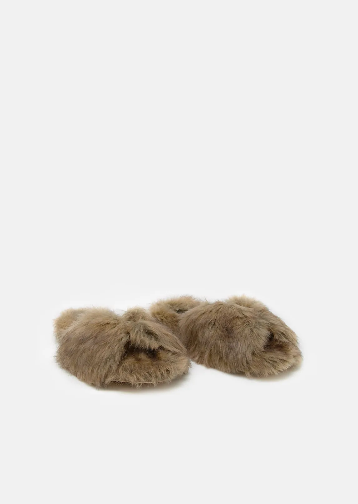 Bow Long Fur Mule