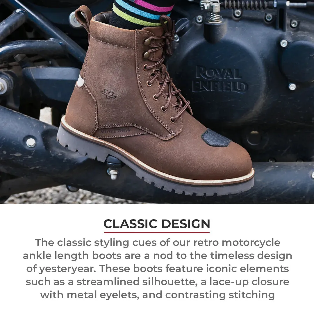 BRONSON - RETRO MOTORCYCLE RIDING BOOTS FOR WOMEN