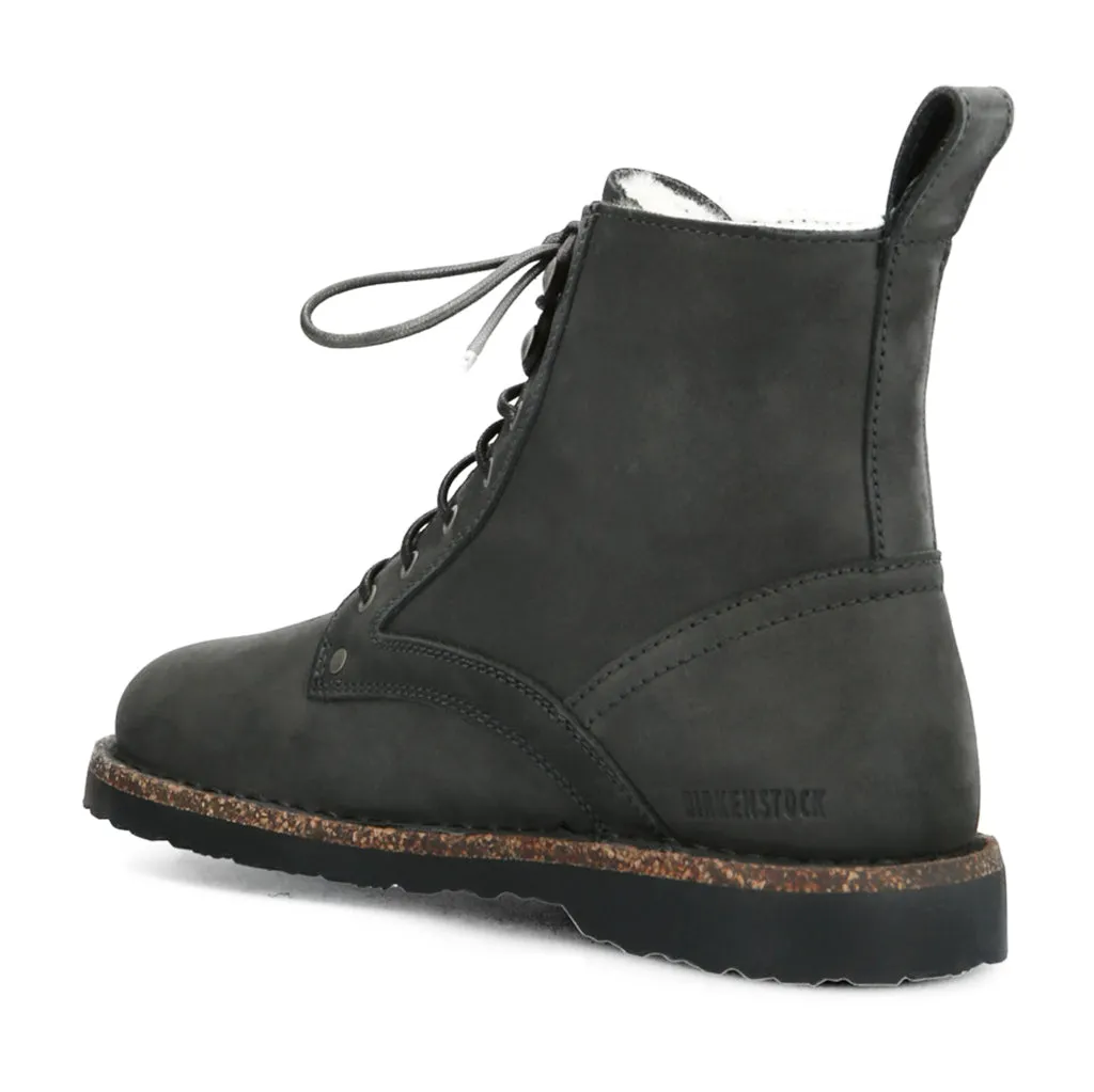 Bryson Shearling Natural Leather Unisex Ankle Boots