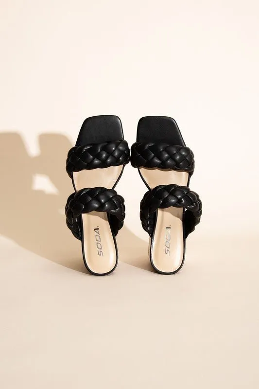 Buggy Braided Strap Heels