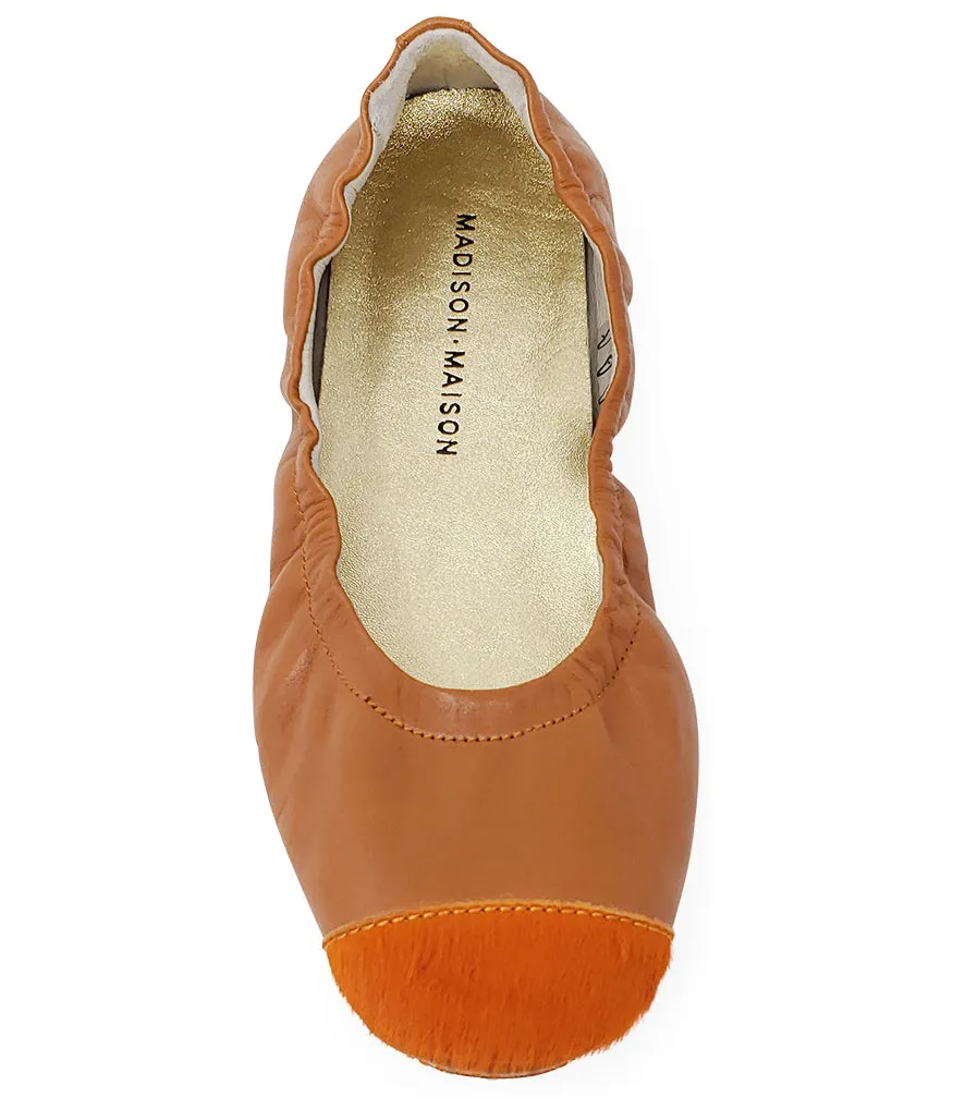 Canyon Calf Hair Tip Ballet Flat