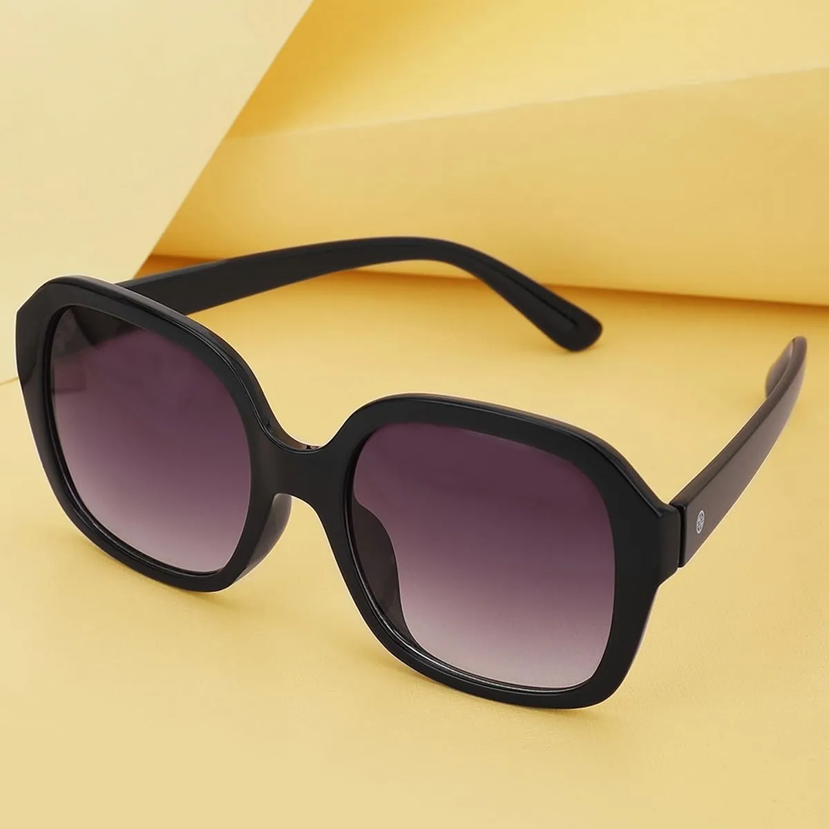 Carlton London Black Toned UV Protected Oversized Sunglasses For Women