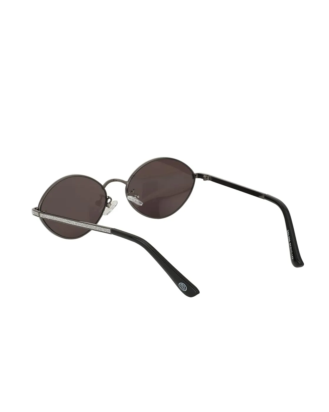 Carlton London Metallic with Silver toned Oval Sunglass for Women and UV Protected Lens