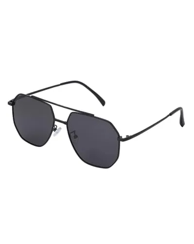 Carlton London Premium Black Toned & Polarised Lens Rectangle Sunglass for men