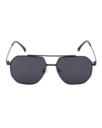 Carlton London Premium Black Toned & Polarised Lens Rectangle Sunglass for men