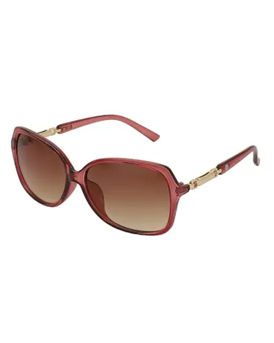 Carlton London Premium Pink & Yellow Toned UV Protected Lens Oversized Sunglass for women