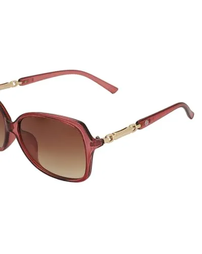 Carlton London Premium Pink & Yellow Toned UV Protected Lens Oversized Sunglass for women