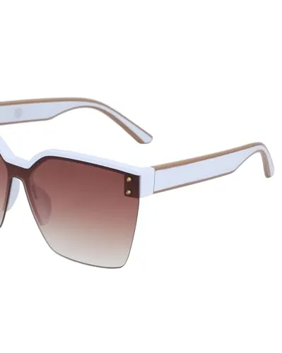 Carlton London Premium White with Brown Toned & UV Protected Lens Oversized Sunglass for women