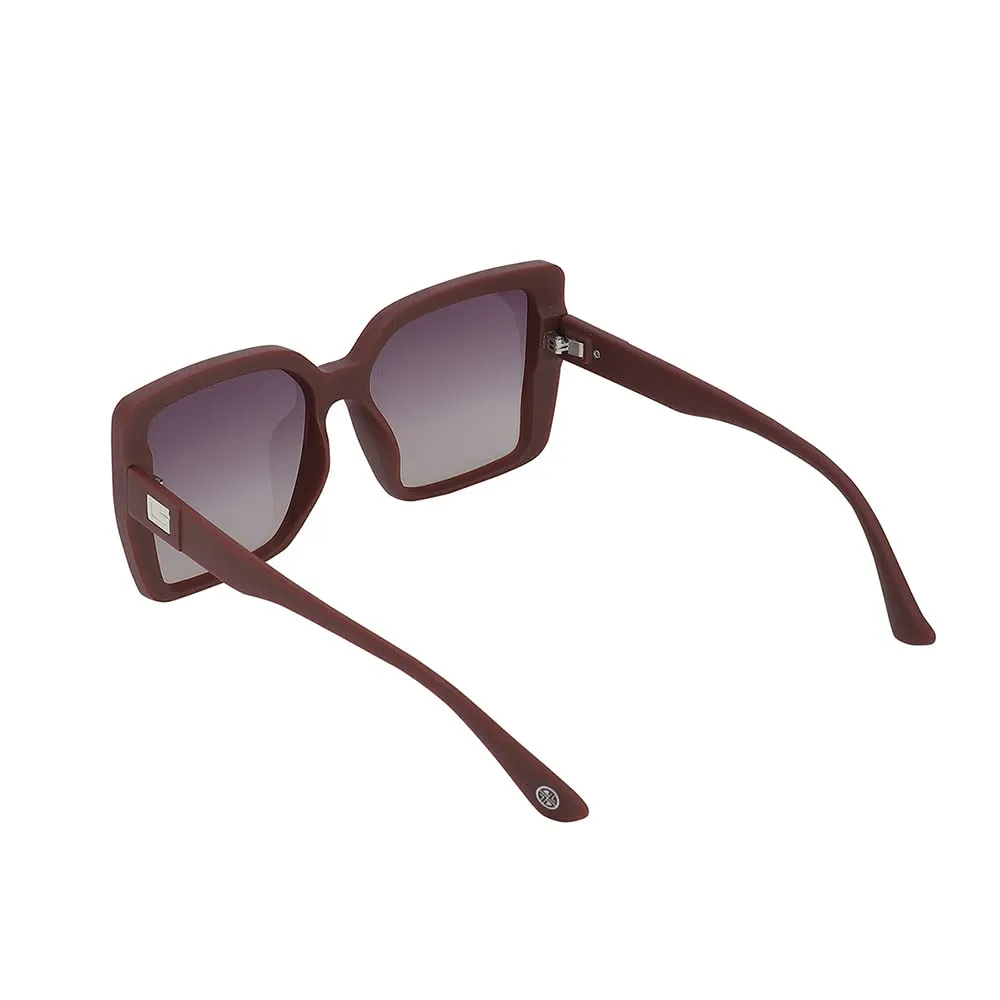 Carlton London-Premium-Women's-Brown Toned Polarised and UV Protected Lens Oversized SunglassesCLSW166