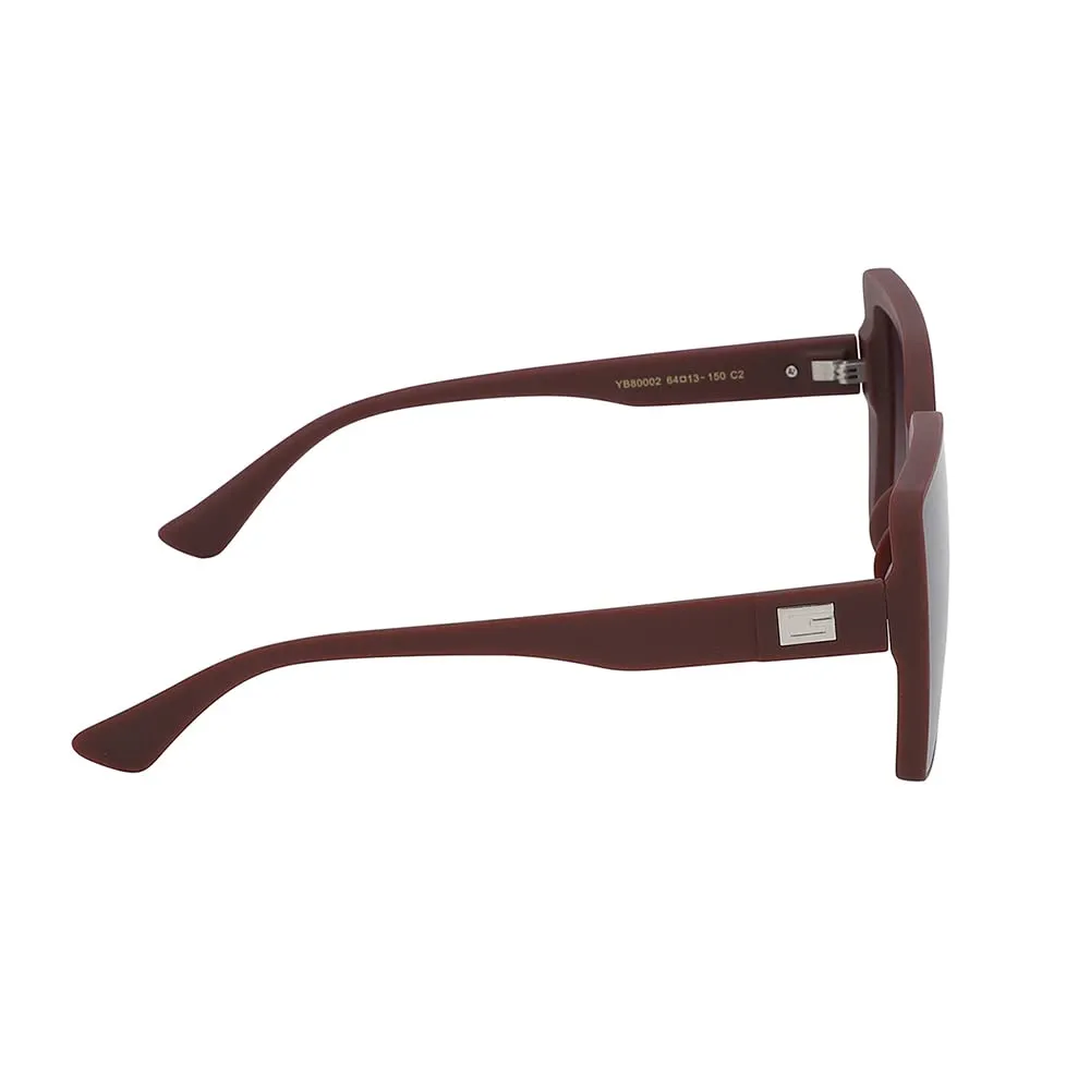 Carlton London-Premium-Women's-Brown Toned Polarised and UV Protected Lens Oversized SunglassesCLSW166