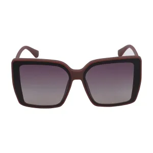 Carlton London-Premium-Women's-Brown Toned Polarised and UV Protected Lens Oversized SunglassesCLSW166