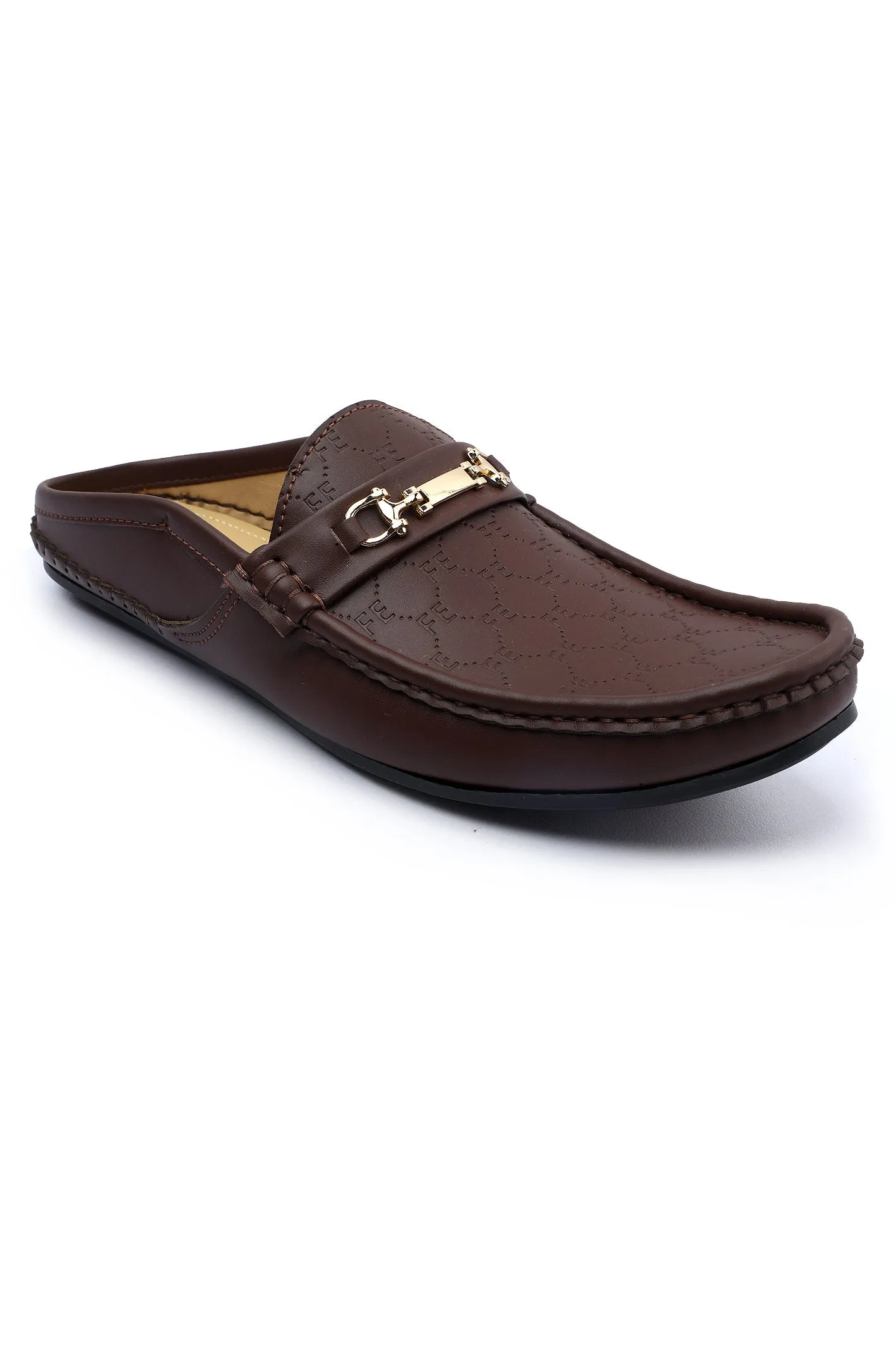 Casual Mule Shoes For Men SKU: SMC-0095-BROWN