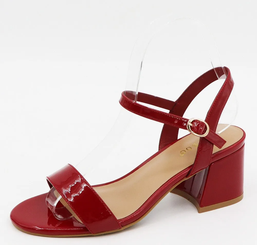 Cherry Patent Mule