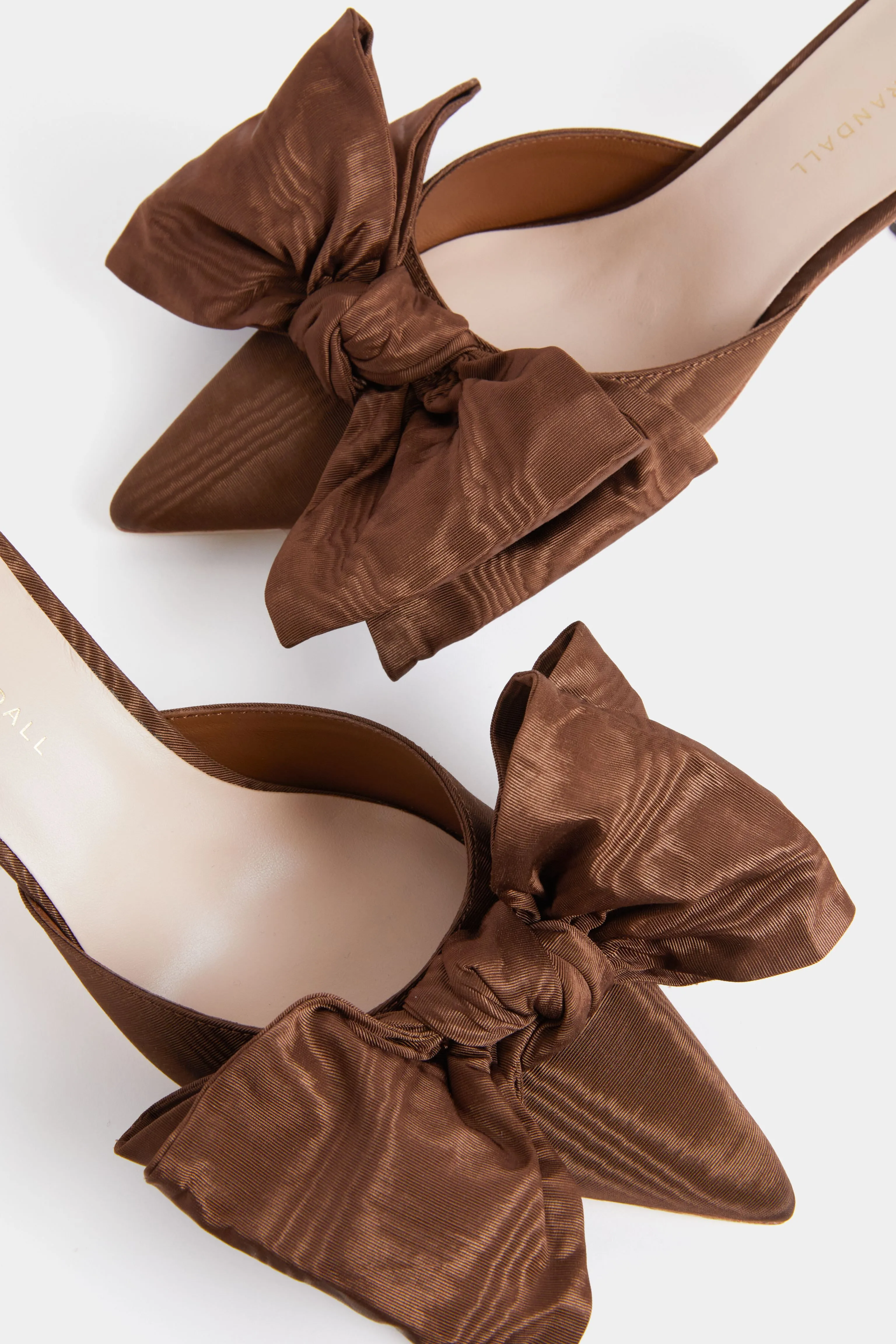 Chocolate Margot Bow Heels