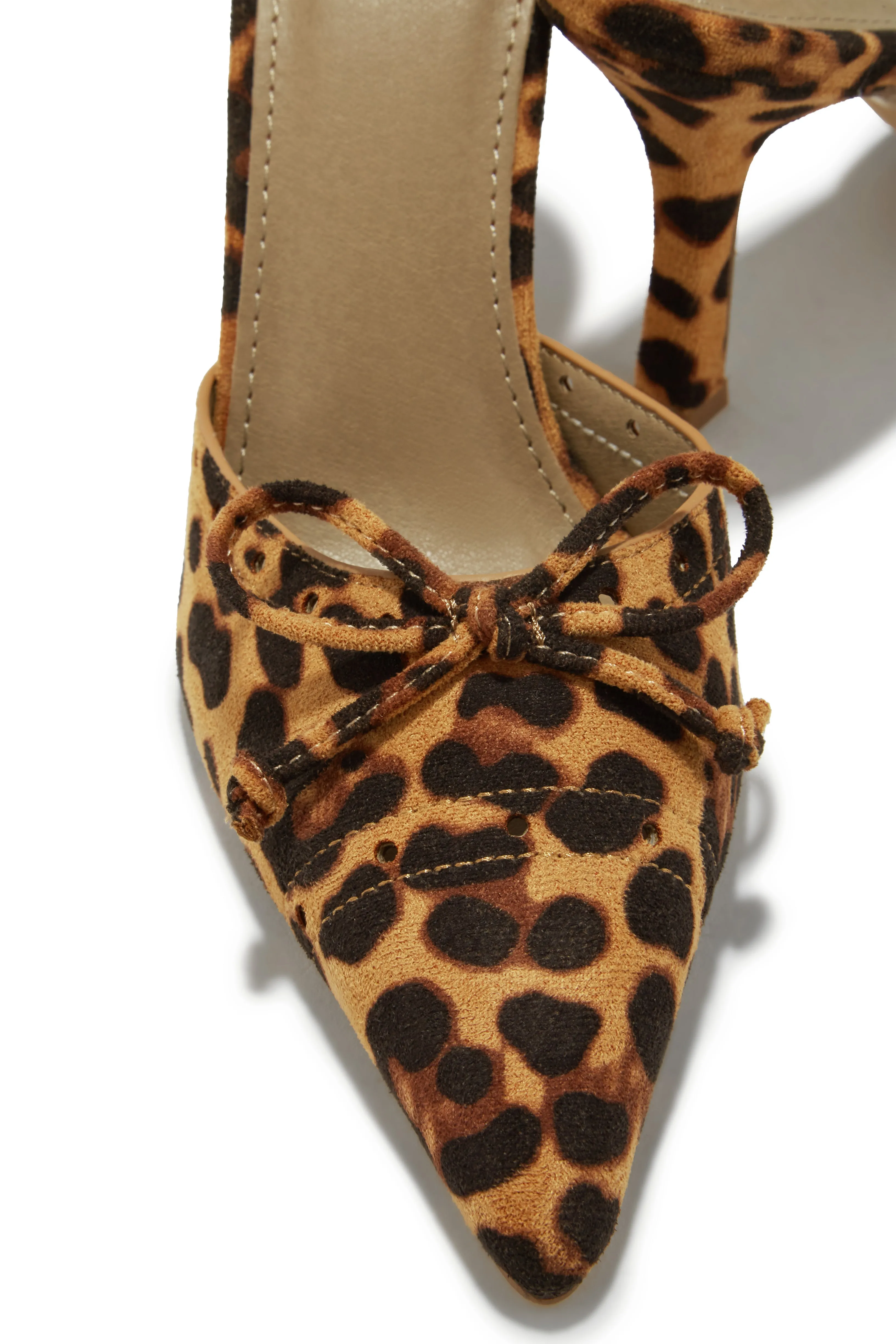 Coraima Mule Heel Pumps - Leopard