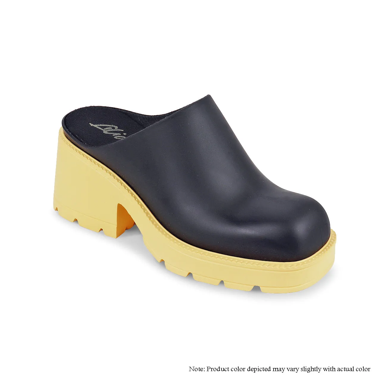 CRAIG-1 HEEL CLOSED TOE MULE-BLACK/BUTTER