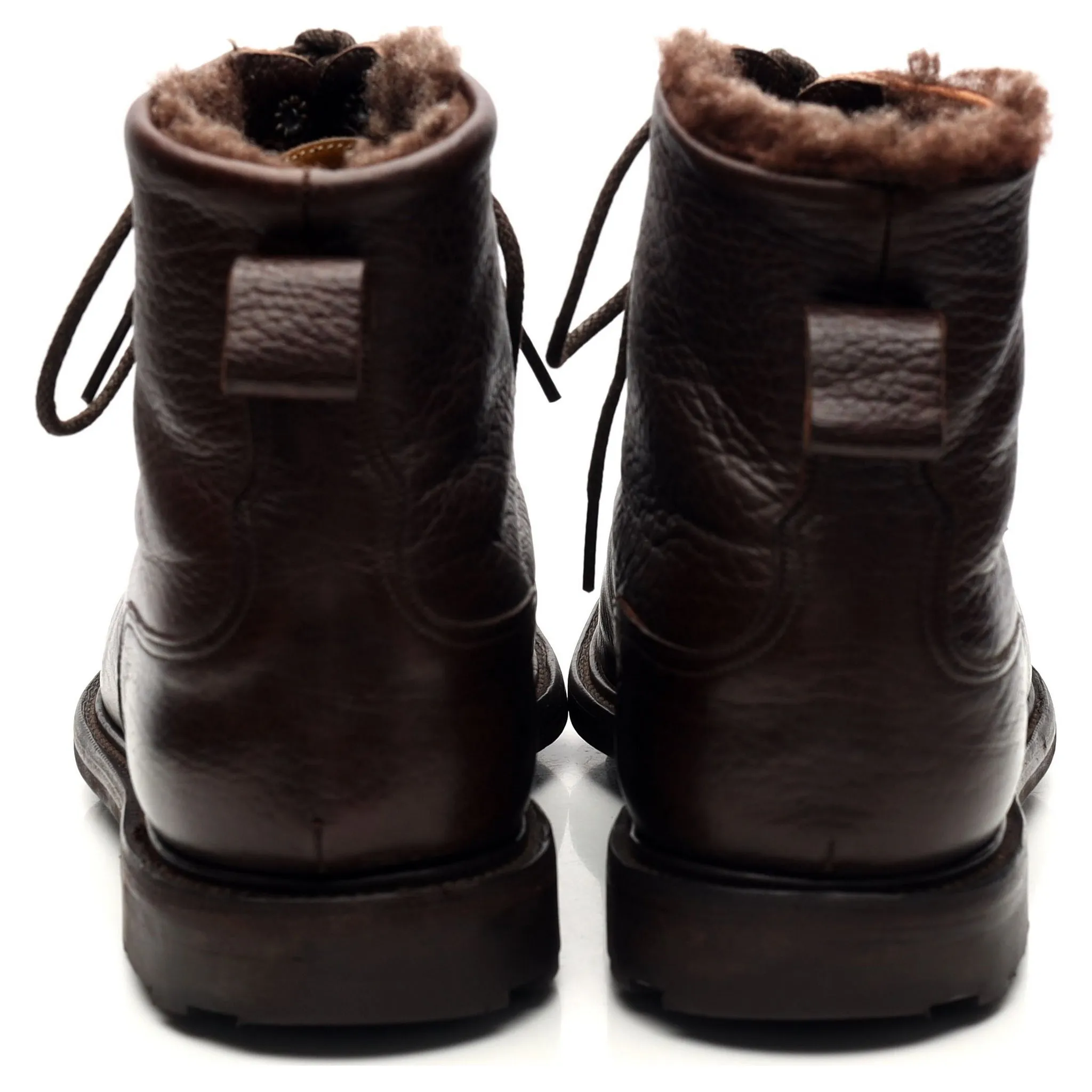 'Cranleigh' Dark Brown Leather Split Toe Boots UK 9.5 E