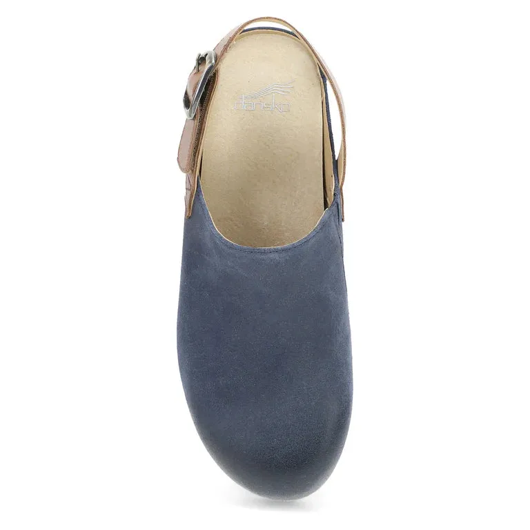 Dansko Women's Merrin Clog - Blue Burnished Suede