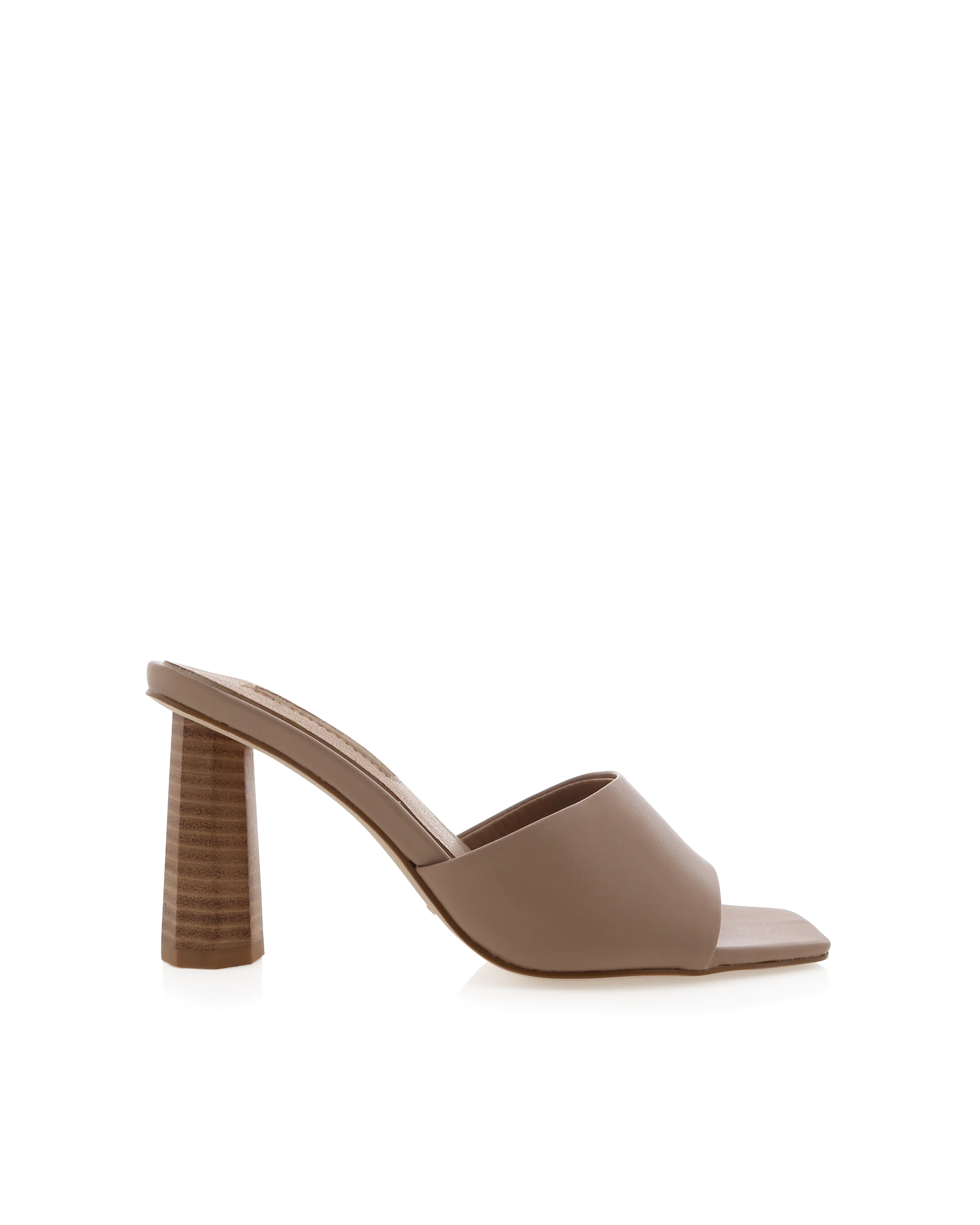 Dixee Heeled Mule in Mocha Brown